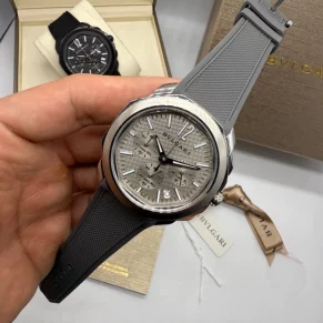 Relógio Bulgari em aço 904L com cronógrafo e vidro de para revenda no atacado