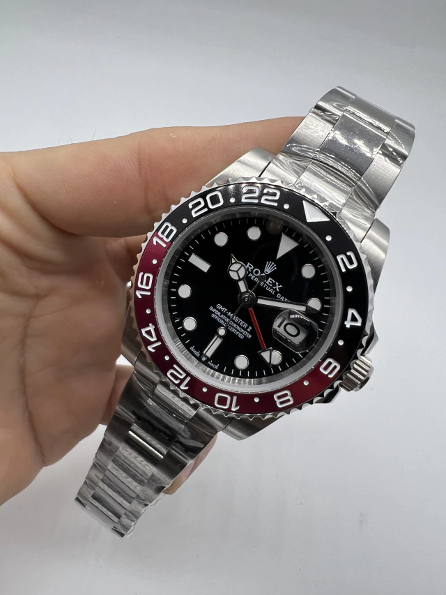 Relógio Rolex GMT Master II em aço 904L para revenda no atacado
