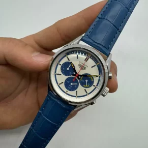 Relógio Tag Heuer com pulseira de couro e cristal safira para revenda no atacado