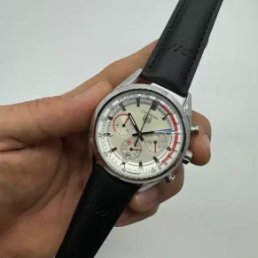 Relógio Tag Heuer com pulseira de couro e cronógrafo para revenda no atacado