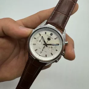 Relógio Tag Heuer em aço 904L com pulseira de couro para revenda no atacado